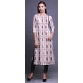 thumbnail image 4 of Bimba Tunique Droite à Manches 3/4, Hauts Imprimés, Kurta, Tenue d'Été pour Femmes, 4 of 6
