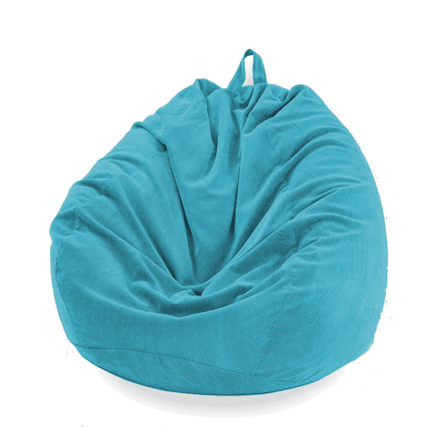 FOCUSNORM Corduroy Sofa Cover for Bean Bag Chair, Water Drop Shape Sofa Cover