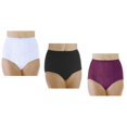 thumbnail image 1 of 3-Pack Women's Maximum Absorbency Reusable Bladder Control Panties White, Black, Plum 4X (Fits Hip: 52-55), 1 of 12