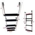 thumbnail image 4 of Pactrade Marine Pontoon Boat Removable Folding Ladder 5 Step Anodized Aluminum Tubing 300lbs, 4 of 4