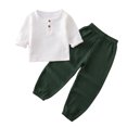 thumbnail image 1 of Birdeem Chemises pour Filles Mode Filles et Garçons Hauts Décontractés à Manches Longues Col Rond Ensemble Pantalon Long Uni, 1 of 12