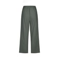 thumbnail image 5 of AherBiu Plus Size Capris pour Femmes Pantalon Capri Décontracté d'Été en Coton et Lin Taille Haute Droit Court, 5 of 5