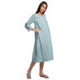 thumbnail image 3 of Moomaya Chemise de Nuit en Coton pour Femmes Imprimée à Col Rond avec Patte de Boutonnage, 3 of 6