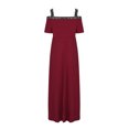 thumbnail image 4 of Gspmoly Robes pour Femmes Grande Taille, Robe à Épaules Dénudées pour Femmes, Robe à Manches Longues à Col en V, Robes de Soirée pour Femmes Offres, 4 of 6