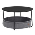 thumbnail image 1 of VASAGLE Table Basse avec Rangement, Table Centrale Ronde pour Salon avec Panier en Tissu, Style Moderne, Cadre en Métal, Noir Encre et Gris Ardoise, 1 of 7