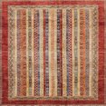 thumbnail image 1 of Ahgly Company Tapis d'Intérieur Carrés Abstraits Rouges Abstraits pour Aire, 3 Pieds Carré, 1 of 6