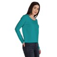 thumbnail image 3 of Inkmeso T-Shirt en Coton à Manches Longues Style de Rue T-Shirt à Encolure Dégagée pour Femmes Porter, 3 of 7