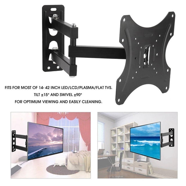OULII Support Mural pour Moniteur, Support Rotatif, Noir, 1 Ensemble pour KTV