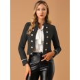 thumbnail image 3 of INSPIRE CHIC Women's 1960 Vintage Steampunk Open Front Button Decor Casual Jacket, 3 of 6