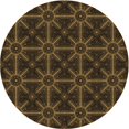 thumbnail image 1 of Ahgly Tapis Rond Lavable en Machine Intérieur Transitionnel Rouge Brun, 6 Pieds Rond, 1 of 7