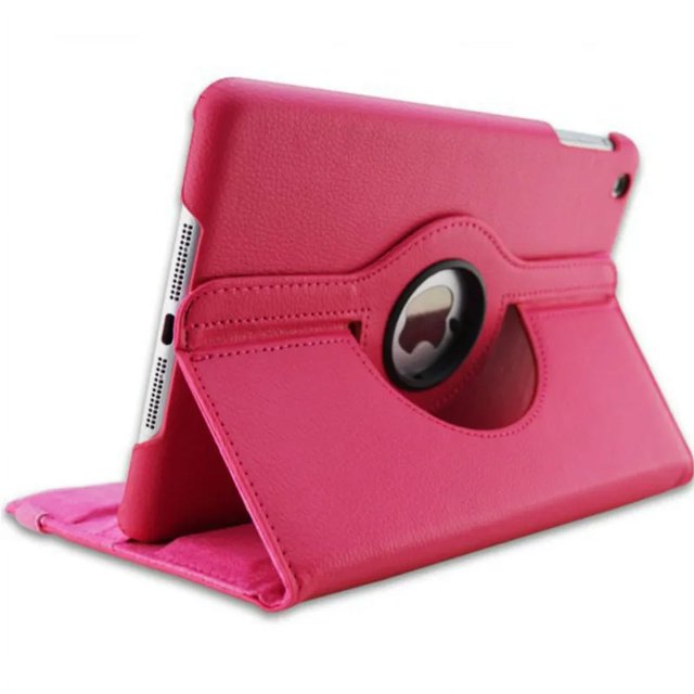 Étui pour Apple iPad Pro 12.9 à Rotation 360, Couverture Intelligente iPad 12.9 Pro 3 4 5 6e Gén 12.9 Pouces, Étui de Protection en Cuir PU pour Tablette, rose Rouge, Pro 12.9 4e Gén 2020