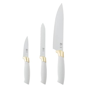 Beautiful 3-Piece Ensemble de chefs - blanc & or