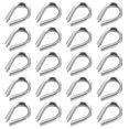 thumbnail image 3 of MIANGASTORE 20pcs Stainless Wire Rope Thimbles Rigging Sturdy Wire Fixing Rope Thimbles, 3 of 8