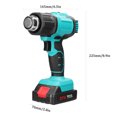 thumbnail image 3 of Amdohai 300W 300-550℃ Two Level Temperature Lithium Portable Handheld Rechargable Cordless Hot Air Machine with Storage, 3 of 8