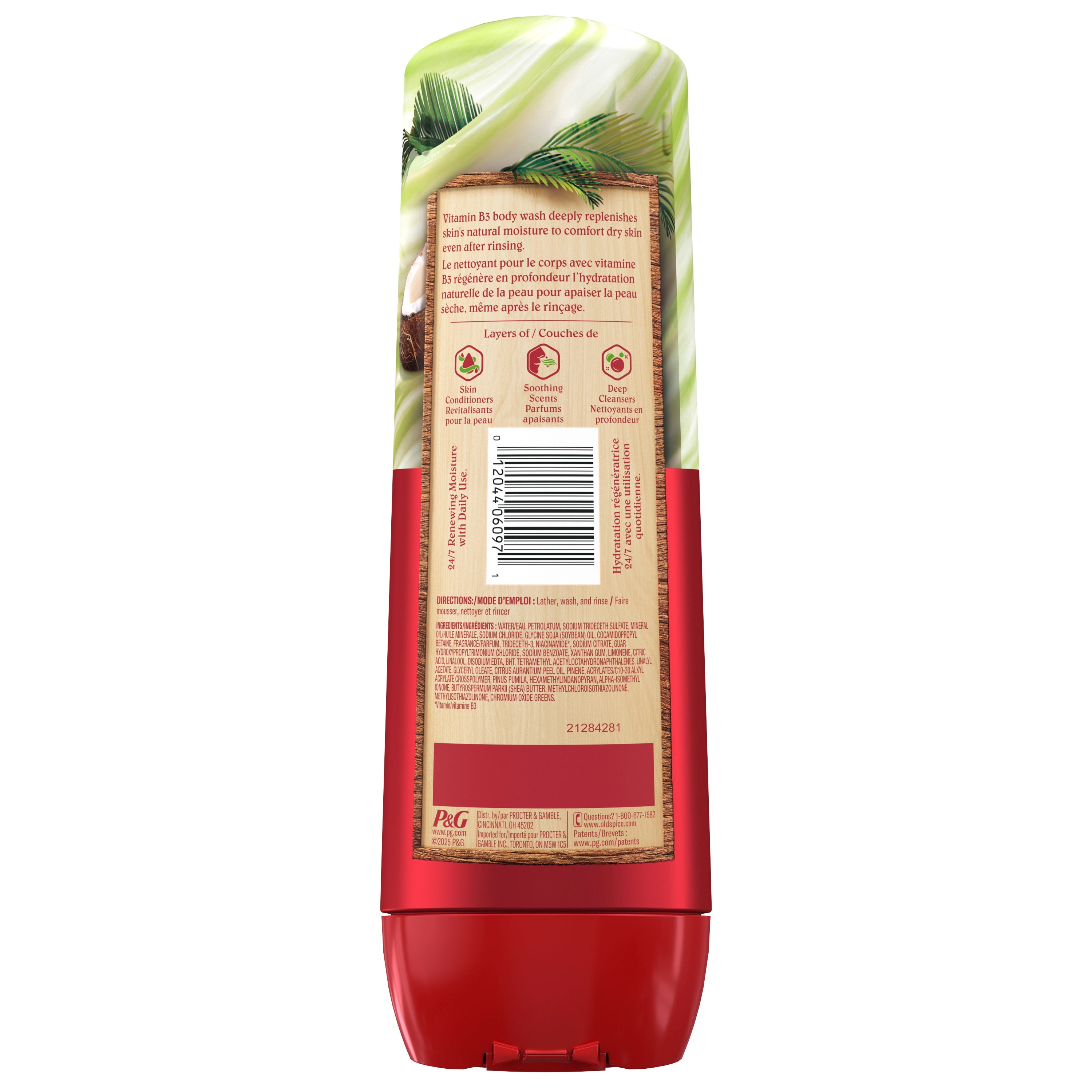 Nettoyant pour le corps pour hommes Old Spice Super Hydratation, Fiji avec palmier et noix de coco, hydratation régénératrice 24 heures sur 24, 7 jours sur 7, 591 mL (20 oz)