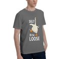 thumbnail image 2 of Silly Goose On The Loose Men's Basic Short Sleeve T-Shirt Deep Heather Large, 2 of 5