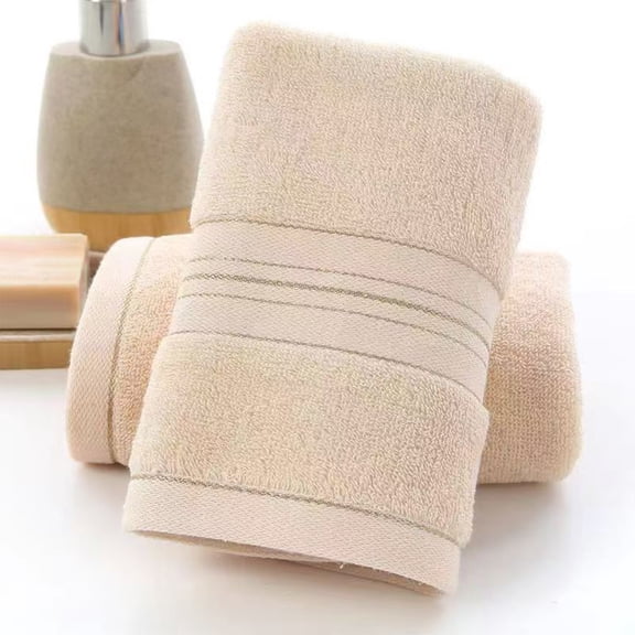 Fasiaou Cotton Face Bath Towel 30x14in, Highly Absorbent Soft Comfortable Towel for Adults, Luxury Spa Bathroom Hand Towel,Yellow