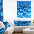 thumbnail image 1 of Large Light Blue Flower and Petals - Floral Canvas Art Print, 1 of 3