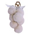thumbnail image 1 of Faux Fur Ball Keychain Bowknot Grape Design Pom Pom Ball Charm Purse Pendant, 1 of 10