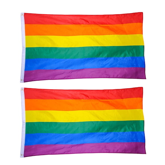 3x5ft Rainbow Flag Large LGBT Pride Flag Banner with Brass Grommets