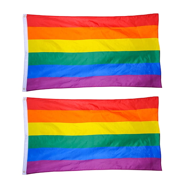 3x5ft Rainbow Flag Large LGBT Pride Flag Banner with Brass Grommets