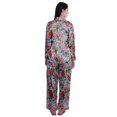 thumbnail image 3 of Moomaya Ensemble de Pyjama à Manches Longues et Shorts pour Femmes, Pyjama en Satin à Boutons pour Femmes, 3 of 6