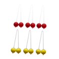 thumbnail image 2 of Siruishop 6 Pcs Balles d'Échelle Jeu de Cour Arrière Activités Intérieures Ou Extérieures Remplacement Jaune et Rouge, 2 of 8