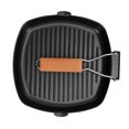 thumbnail image 1 of Frying Pan, Folding Non Stick Portable Anti Scald Wooden Handle Steak Pan For Cooking Camping Dining, 1 of 8