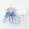 thumbnail image 2 of Robes pour Bébé Sans Manches Robe Tutu pour Bébé Robe d'Été pour Filles avec Chapeaux 2 Pcs Robe de Fête pour Tout-Petit 18-24 Mois, 2 of 3