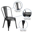 thumbnail image 3 of Bowery Hill Metal Dining Chair in Distressed Black, 3 of 8