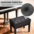 thumbnail image 3 of Yescom Banc de Piano Noir à Hauteur Réglable, Siège de Rangement pour Clavier Rembourré en Cuir PU, 3 of 11