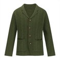 thumbnail image 3 of Dvkptbk Sweater Man Fashion Long Sleeve Wool Sweater Wool Sweater Button Pocket Knit Tops Clothes on Clearance, 3 of 5
