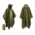 thumbnail image 1 of Duoif Ponchos de Pluie pour Adultes, Poncho de Pluie à Capuche Portable pour la Randonnée, le Camping, la Pêche Ponchos Adulte Vert, 1 of 3