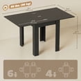 thumbnail image 3 of HOMCOM 55" Extendable Dining Table, Kitchen Table for 4-6 Person, Black, 3 of 10