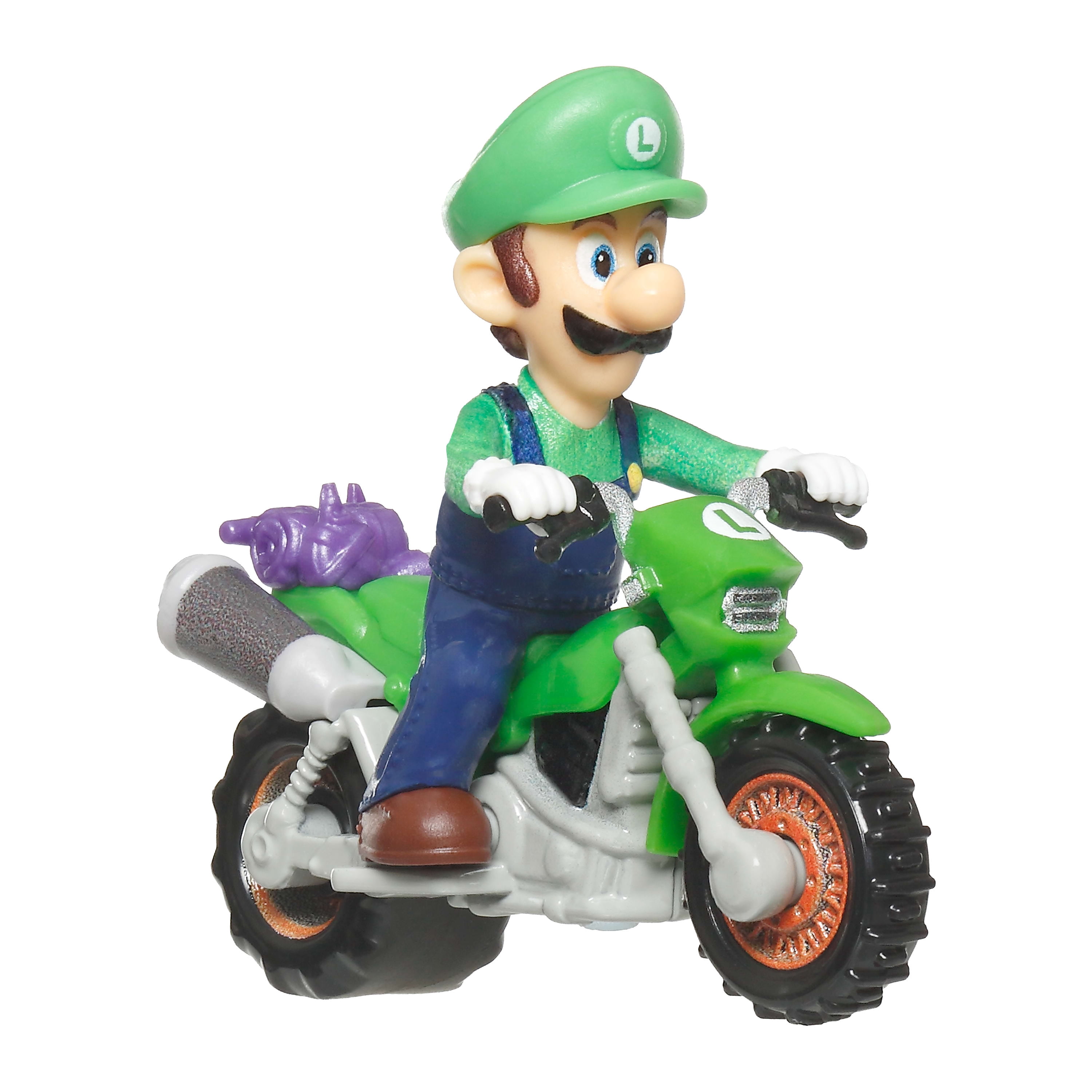Hot Wheels Mario Kart véhicule jouet en métal moulé sous pression à l'échelle 1:64, Luigi