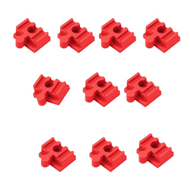 Shengyu 10Pcs Wood Train Track Adapter for Set Toy Kits Building Stem Building Games Red