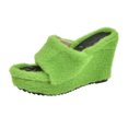 thumbnail image 1 of Chaussons en Fourrure Semelles Épaisses Compensées Mode Extérieure pour Femmes, 1 of 9
