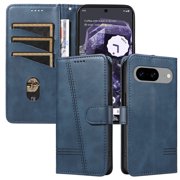 Phone Case for Google Pixel 8 5G Magnetic PU Leather Card Slots Durable Wallet Cover