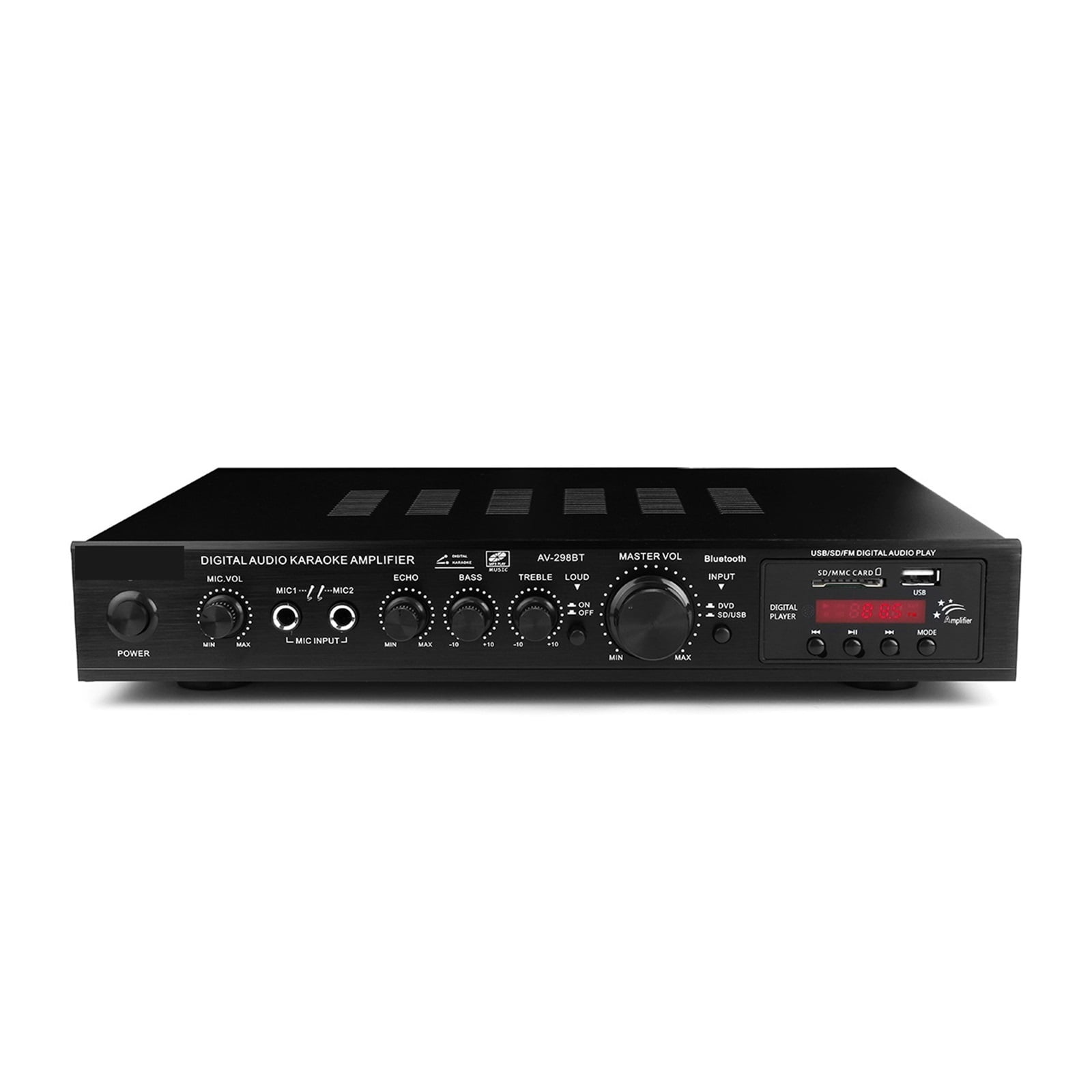 Digital Amplifier Stereo LED USB AV Power Surround 298BT High Resolution Amplificador Player Subwoofer ,Seamless Performance