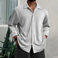 thumbnail image 3 of Yuyuzo Mens Dress Shirts Long Sleeve Button down Blouses Casual Dressy Textured Work Party Tops, 3 of 4