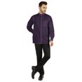 thumbnail image 2 of Bestman Solid Button-Down Shirt For Mens Chinese Collar Front Placket Formal Shirts, 2 of 7