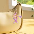 thumbnail image 1 of TopLLC Tools&Home Improvement Initial Letter Keychains For Women Tassel Purple Cute Car Keychain For Wallet Backpack Bag A chopper, 1 of 4
