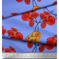 thumbnail image 2 of Soimoi Cotton Duck Fabric Leaves & Aster Floral Print Fabric by Yard 56 Inch Wide, 2 of 3