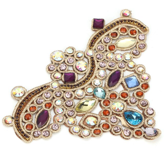 Applique Cristal, 2 Pcs Applique Cristal Strass Autocollant Haute Intensité