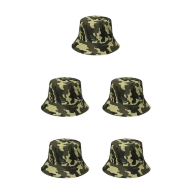 Thinsony Polyester Breathable Fisherman Cap For Sun Protection And Comfort Sunscreen Fisherman Cap Hat Summer disruptive pattern3 58cm 5Set