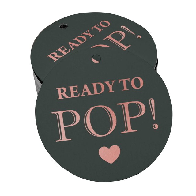 Inkdotpot Pack Of 50 Real Rose Gold Foil Paper Tags Ready To Pop Baby Shower Favor Hang Tags