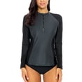 thumbnail image 3 of Charmo Women's UPF 50+ Rash Guard Long Sleeve Swimwear Athletic Shirt Rashguard Top, 3 of 7
