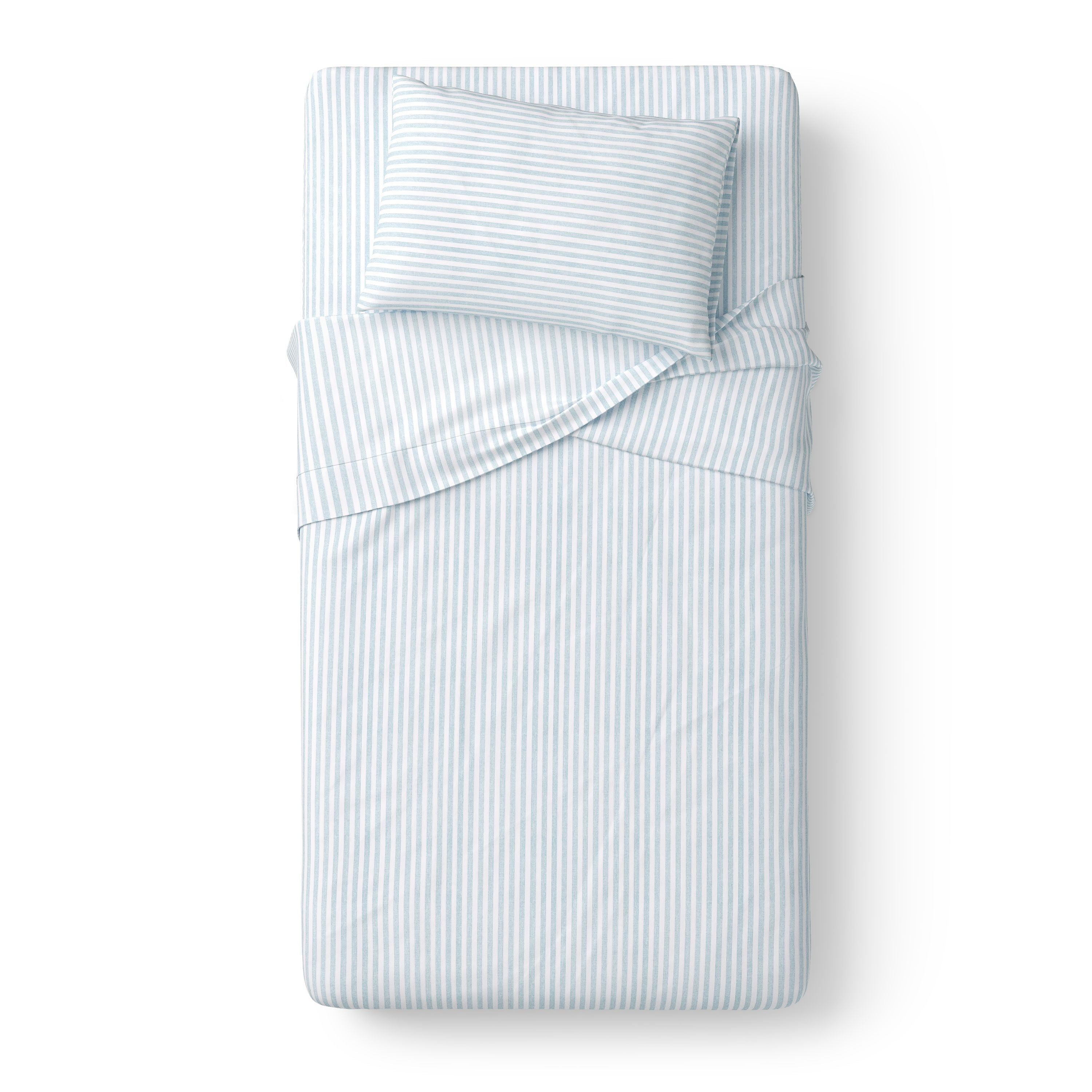 Mainstays Kids 220TC Cotton Blue Stripe Twin, 3 Piece Sheet Set