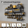 thumbnail image 2 of Power Tool Organizer for Tool Storage  Drill Holder Wall Mount with Charging Station  Tool Holder and Storage Rack for Garage Organization  Heavy Duty Metal Tool Shelf with Battery Holder, 2 of 9