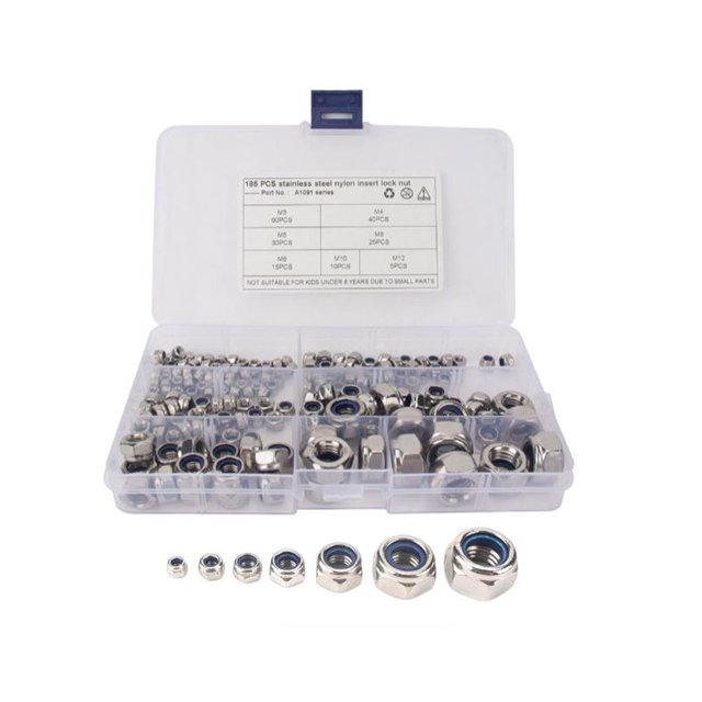 Langgg 185 Pieces Car Nut Covers Set Stainless Steel Automobile Vehicle Truck Auto Antislip Cap Modification Spare Part Accessories